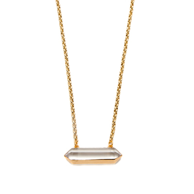 Gold Ruri Crystal Necklace