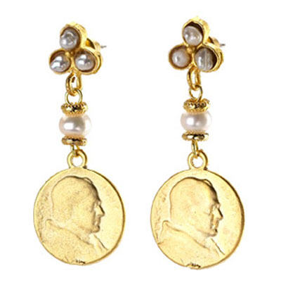 Pearl and Coin Drop Earring