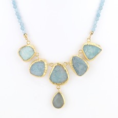 Mia Six Stone Agate Necklace